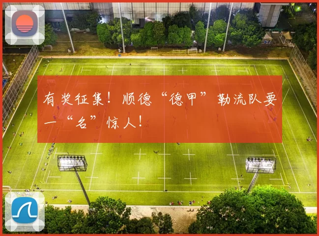 有奖征集!顺德“德甲”勒流队要一“名”惊人!